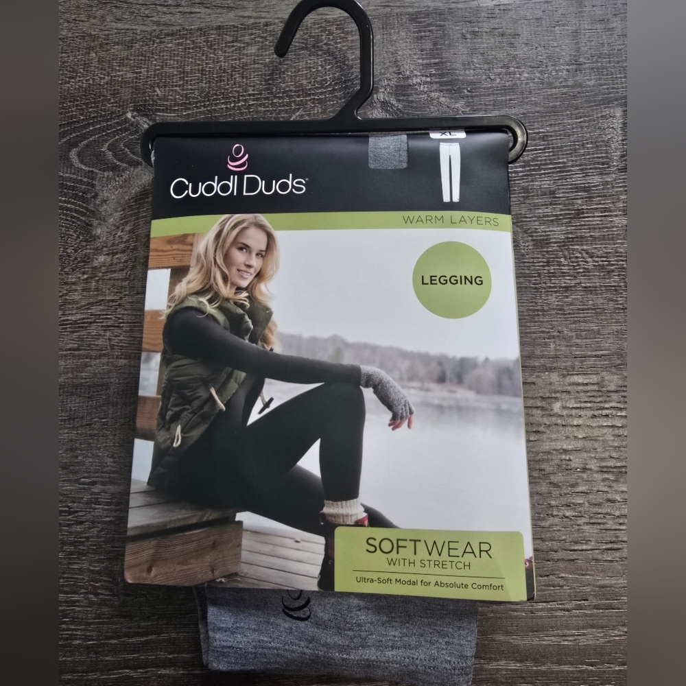 Cuddl Duds Softwear Black Leggings
